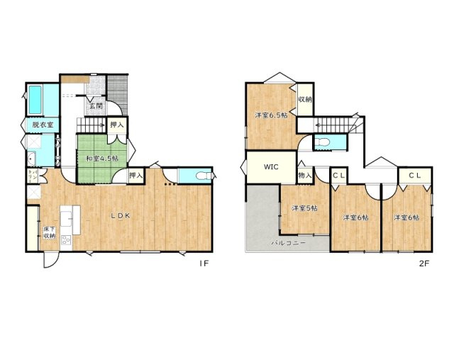 姫路市網干区田井／中古戸建の間取り