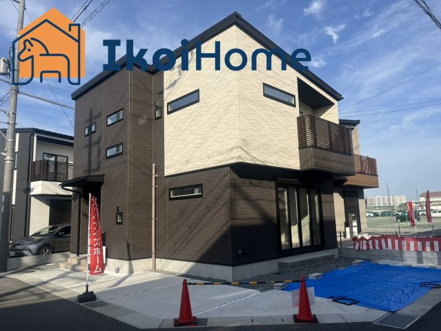 明石市第1大久保町八木　M号棟　新築戸建の外観|敷地内には2台駐車可能！角地で、日当たりも良く、最寄りの大久保駅まで徒歩14分です。小中学校12分！