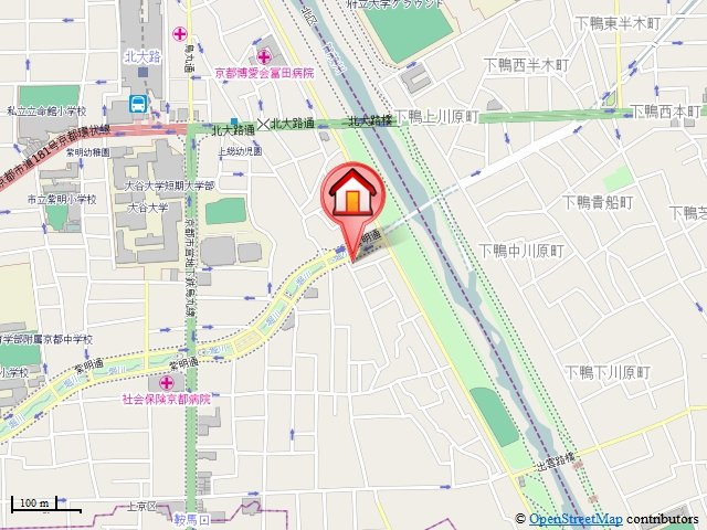 STRUCTURE鴨川紫明（ストラクチャー鴨川紫明）の地図