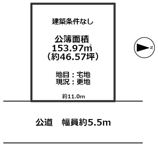 高島市マキノ町白谷46坪売土地の土地図