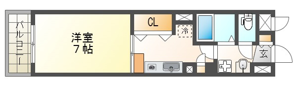 ポコアポコ明石鍛冶屋町Ⅲ番館の間取り