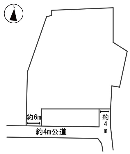 ５７７８３　岐阜市西改田村前土地の区画図