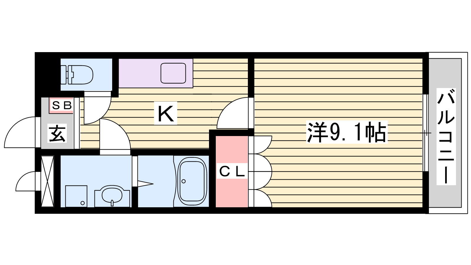 コンフォール白水の間取り
