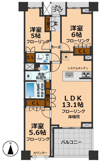 【間取り】 | ザ・パークハウス杉並高井戸プレイス