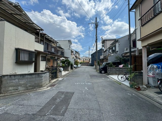 太秦安井車道町のおうちの前面道路含む現地写真