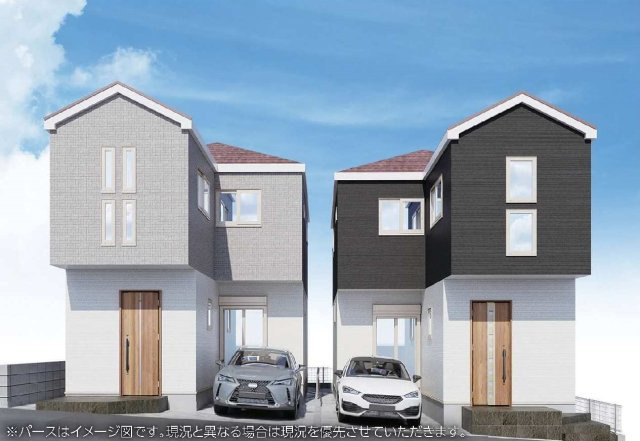 【横浜市旭区さちが丘167-8全2棟新築戸建て1号棟】★仲介手数料無料★（万騎が原小学校・万騎が原中学校）の外観パース