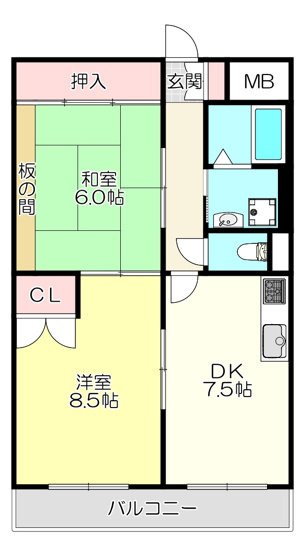 【間取り】 | ドゥミール西山本