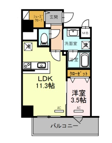 パンセ新町の間取り