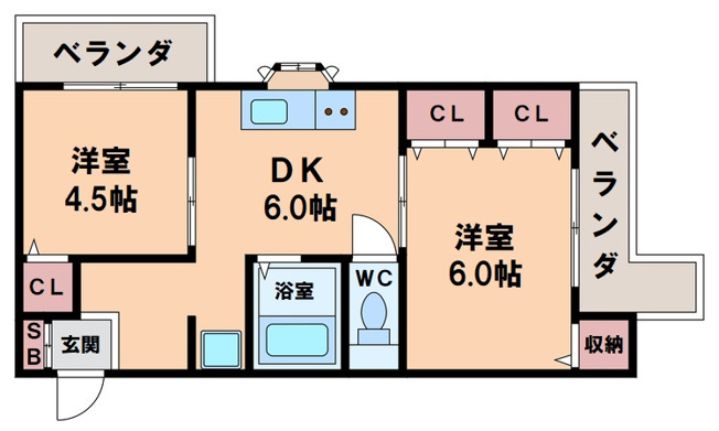 【間取り】 | コーポイン美章園＆河堀口