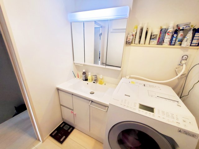 【独立洗面台】 | 世田谷区太子堂２丁目　一戸建て | 築約4年、113.23㎡の広々３LDK＋P！解放感溢れるルーフバルコニー有♪東向きですが南側にも通路がある為、角地に近い陽当り環境！！収納も豊富なLDKは18.9帖、主寝室は8帖ございます。