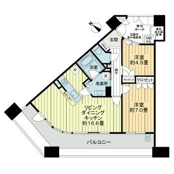 【間取り】 | ライオンズ阿倍野松崎町