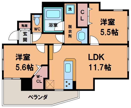 【間取り】 | リシエス松崎町