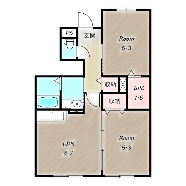 T's Garden Bの間取り|高崎、前橋、伊勢崎エリアのお部屋探しはエンドスケープまで！お客様の理想お聞かせ下さい♪
