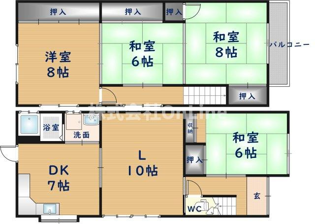 【間取り】 | 下小阪1丁目貸家