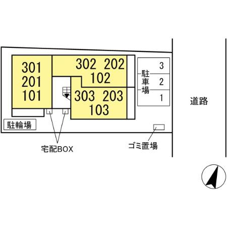 アヴァンスコート壱番館の区画図