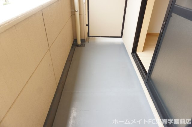 熊本市北区龍田５丁目のアパートのバルコニー
