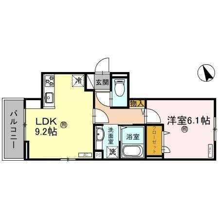 D's駅南大路の間取り