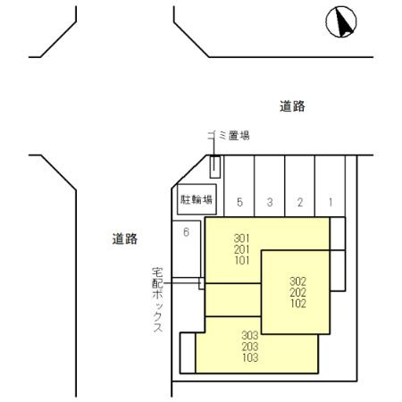 D's駅南大路の区画図