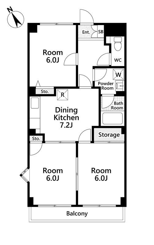 バリアーイン東百合丘の間取り