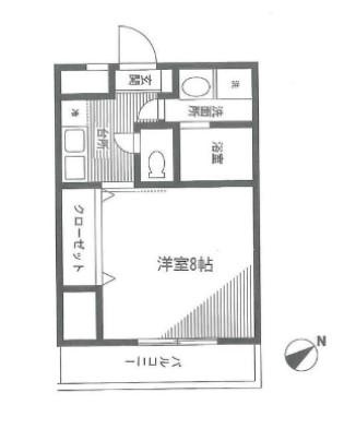 川崎市多摩区中野島４丁目の賃貸マンションの間取り