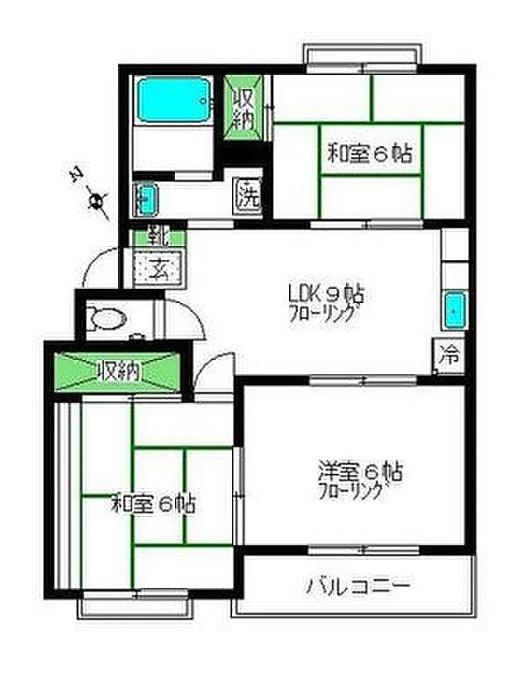 川崎市多摩区三田３丁目の賃貸マンションの間取り
