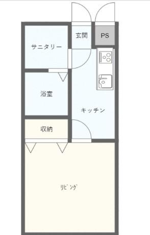 川崎市多摩区登戸の賃貸マンションの間取り