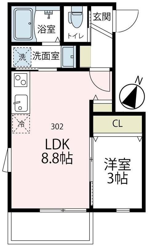 川崎市高津区下作延４丁目の賃貸マンションの間取り