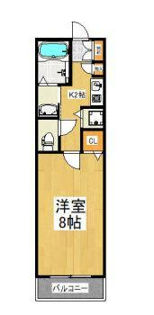 川崎市多摩区西生田１丁目のアパートの間取り