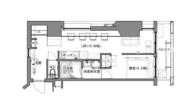 川崎市中原区上新城２丁目の賃貸マンションの間取り