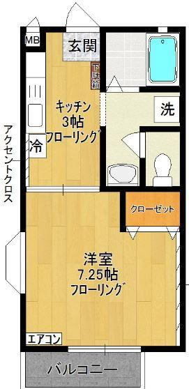 川崎市多摩区宿河原３丁目のアパートの間取り