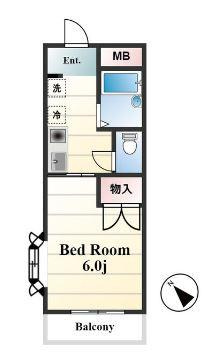 川崎市多摩区宿河原２丁目の賃貸マンションの間取り