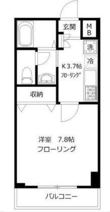 川崎市多摩区宿河原２丁目の賃貸マンションの間取り