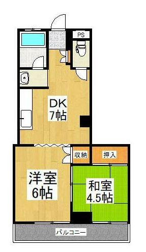 川崎市多摩区登戸新町の賃貸マンションの間取り