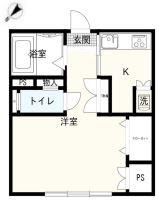 川崎市多摩区登戸の賃貸マンションの間取り