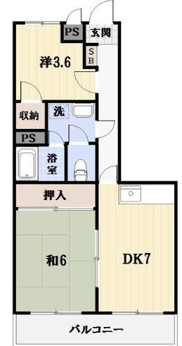川崎市多摩区菅５丁目の賃貸マンションの間取り