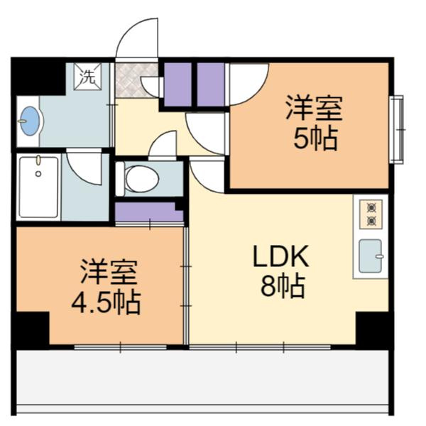 川崎市多摩区生田３丁目の賃貸マンションの間取り