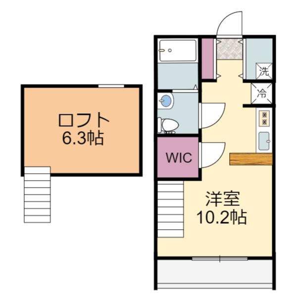 川崎市多摩区菅北浦２丁目のアパートの間取り