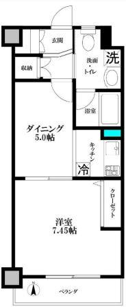川崎市多摩区登戸の賃貸マンションの間取り