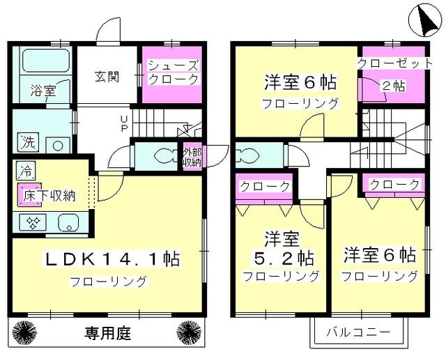 ガーデンヒルズ湘南台A棟の間取り