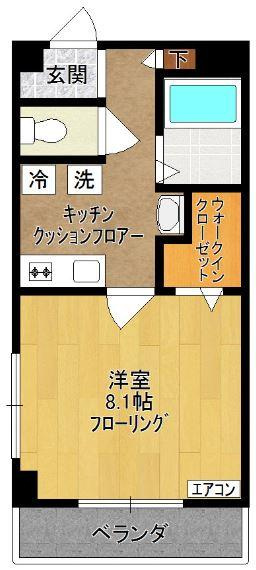 川崎市多摩区東三田３丁目の賃貸マンションの間取り