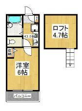 川崎市多摩区枡形５丁目のアパートの間取り