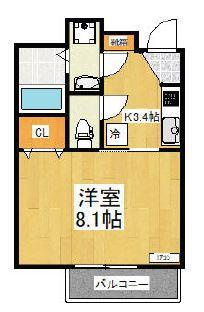 VILLA　K・T（ヴィラケーティー）の間取り