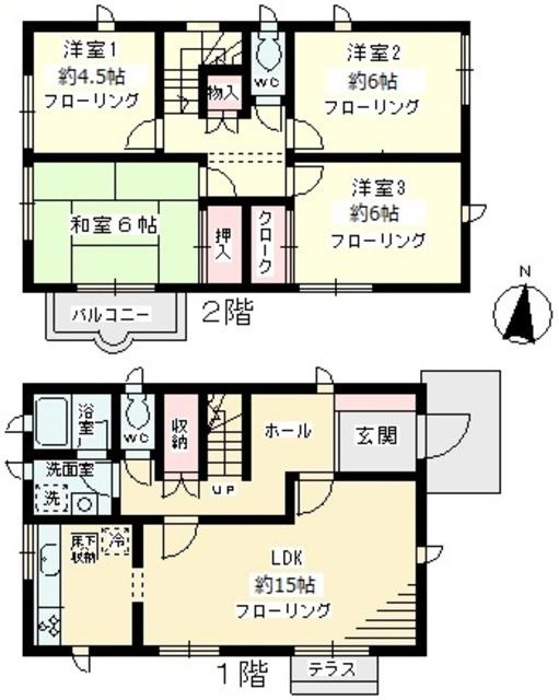梶邸賃貸住宅の間取り