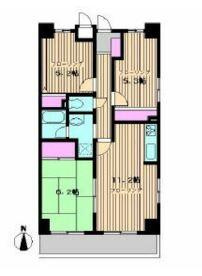 稲城市東長沼の賃貸マンションの間取り