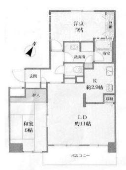 川崎市多摩区東三田２丁目の賃貸マンションの間取り
