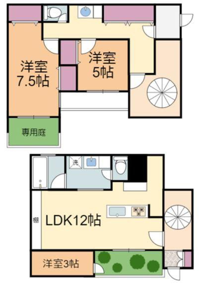 府中市晴見町１丁目の賃貸マンションの間取り