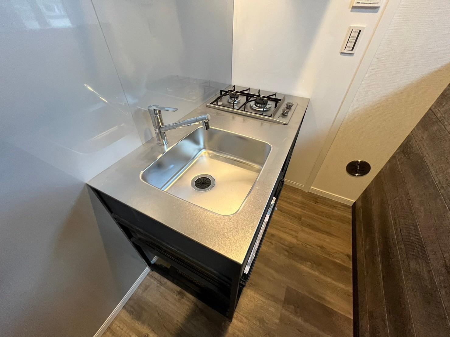 川崎市多摩区中野島１丁目のアパートのキッチン