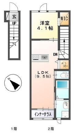 川崎市多摩区菅北浦３丁目のアパートの間取り
