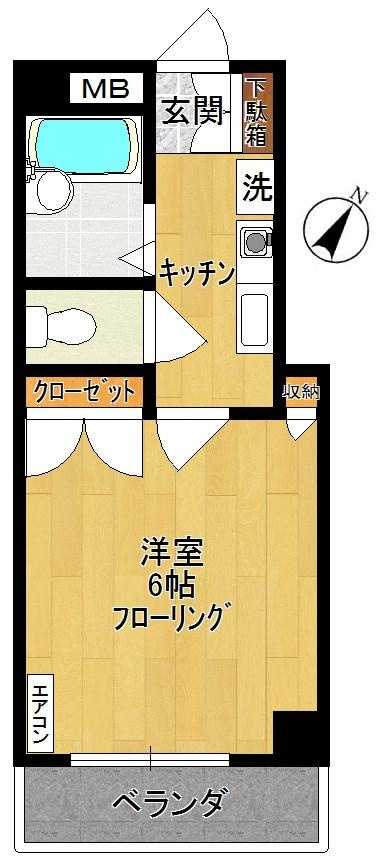 川崎市多摩区登戸の賃貸マンションの間取り