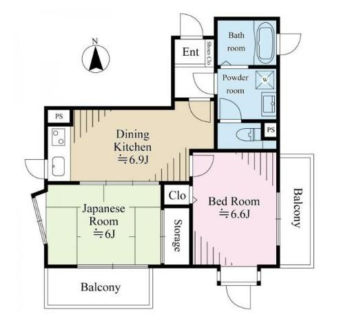 川崎市多摩区東生田１丁目の賃貸マンションの間取り